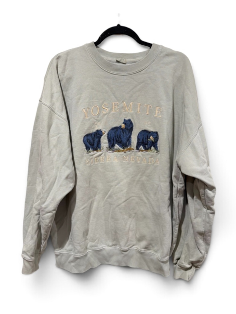 Brandy Melville John Galt Yosemite Embroidered Bear Sweatshirt